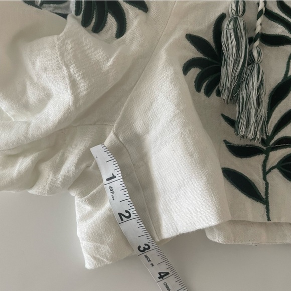 HOUSE OF HARLOW LINEN SHORTS EMBROIDERED - Picture 3 of 8